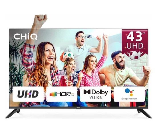 CHiQ U43G7LX TV 43", UHD, smart, Android, Dolby Vision, Frameless