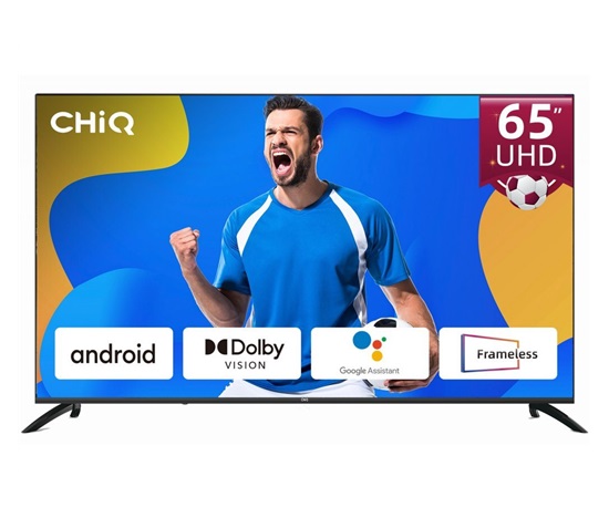 CHiQ U65G7LX TV 65", UHD, smart, Android 11, Dolby Vision, Frameless