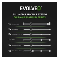 EVOLVEO G1000 zdroj 1000W, 80+ GOLD, ATX 3.1, aPFC, 140 mm ventilátor, záruka 3 roky, černý