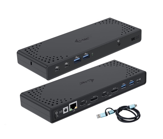 i-tec USB 3.0 / USB-C / Thunderbolt Dual Display Docking Station + PD 100W