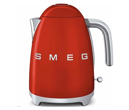 Smeg KLF03RDEU rychlovarná konvice, 1,7 l (7 šálků), 2400 W, styl 50. let, červená