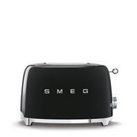 Smeg TSF01BLEU toustovač / topinkovač, 2 toasty, 6 úrovní opékání, zásuvka na drobky, styl. 50. let, černá