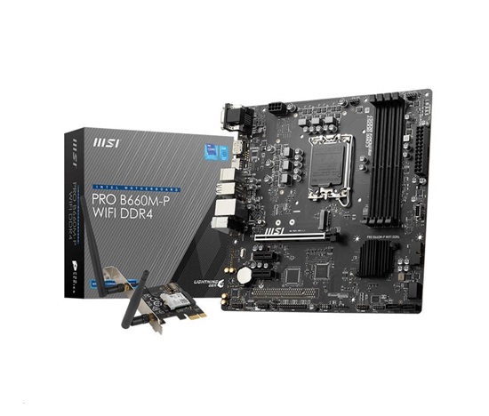 BAZAR - MSI MB Sc LGA1700 PRO B660M-P WIFI DDR4, Intel B660, 4xDDR4, 1xDP, 1xHDMI, 1xVGA, WI-FI. mATX - Po opravě (Bez p