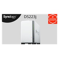 Synology DS223j DiskStation (4C/RealtekRTD1619B/1,7GHz/1GBRAM/2xSATA/2xUSB3.2/1xGbE)