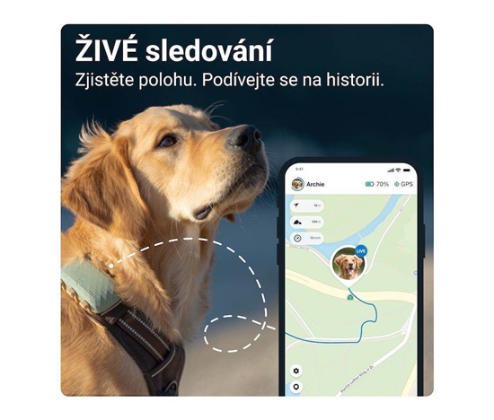 Tractive GPS DOG XL – sledování polohy a aktivity pro psy - zelený