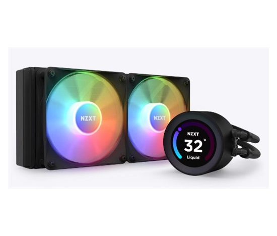 NZXT vodní chladič Kraken 240 ELITE RGB / 2x120mm RGB fan / LCD disp. / 6 let / LGA1851 / AM5