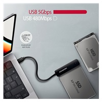 AXAGON ADSA-FP2C USB-C 5Gbps - SATA 6G, 2.5" SSD/HDD SLIM adapter