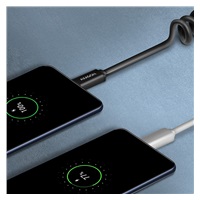 AXAGON BUCM-AM20TB, TWISTER kabel USB-C <-> USB-A, 1.1m, USB 2.0, 3A, ALU, tpe, czarny