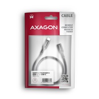 AXAGON BUCM32-CF05AB Kabel przedłużający USB-C (M) <-> USB-C (F), 0.5m, USB 20Gbps, PD 240W 5A, 8K HD, ALU, oplot, czarn