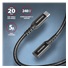 AXAGON BUCM32-CF15AB Kabel przedłużający USB-C (M) <-> USB-C (F), 1.5m, USB 20Gbps, PD 240W 5A, 8K HD, ALU, oplot, czarn