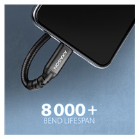 AXAGON BUCM32-CF15AB Kabel przedłużający USB-C (M) <-> USB-C (F), 1.5m, USB 20Gbps, PD 240W 5A, 8K HD, ALU, oplot, czarn