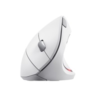 TRUST vertikální myš Verto bezdrátová ergonomická myš, USB, bílá