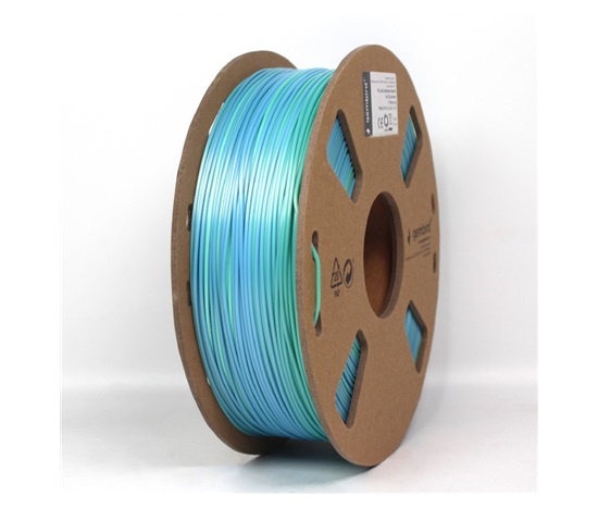 GEMBIRD Tisková struna (filament) PLA, 1,75mm, 1kg, silk rainbow, modrá/zelená
