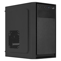 EUROCASE skříň MC X104 black, micro tower, 1x USB 3.0, 2x USB 2.0, 2x audio, bez zdroje