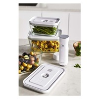 ZWILLING vakuové nádoby, velikosti S, M, L, sklo, bílé, 3 kusy - Fresh & Save