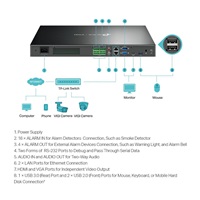 TP-Link VIGI NVR4032H, videorekordér, 32 channels, 2x100Mb/s LAN, 1xVGA,1xHDMI,1xUSB3.0,2xUSB2.0