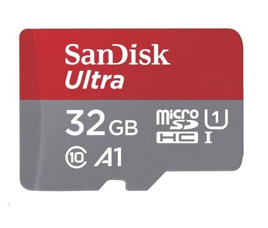SanDisk MicroSDHC karta 128GB Ultra (140MB/s, A1 Class 10 UHS-I ) + adaptér
