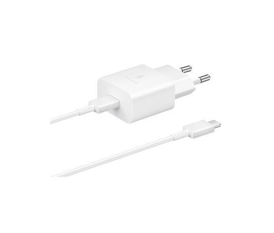 Samsung cestovní nabíječka EP-T1510XWE, PD, 15W, kabel USB-C, bílá