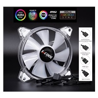 1stCOOL Ventilátor AURA EVO CRYSTAL, 120mm, ARGB
