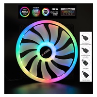 1stCOOL Ventilátor AURA EVO, 200mm, ARGB