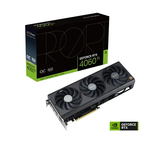 ASUS VGA NVIDIA GeForce RTX 4060 Ti PROART OC 16G, 16G GDDR6, 3xDP, 1xHDMI