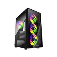 Fortron skříň Midi Tower CMT192, průhledná bočnice, ATX, 4x RGB větrák, černá