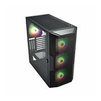 Fortron skříň Midi Tower CUT592, průhledná bočnice, E-ATX, 4x ARGB ventilátor