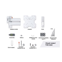 Vogel‘s TVM 3243W TV rameno 3 klouby S - bílé