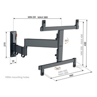 Vogel‘s TVM 3463 OLED TV rameno 3 klouby M