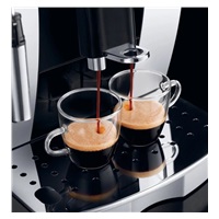 DeLonghi ECAM 21.117.B automatický kávovar, 15 bar, vestavěný mlýnek, dva šálky najednou, tryska na páru, černý