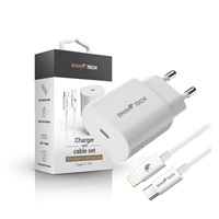 RhinoTech 25W PD nabíjecí adaptér s kabelem USB-C na Lightning 27W 1M bílá