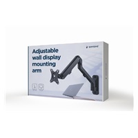 GEMBIRD Držák monitoru na stěnu MA-WA1-02, naklápěcí, až do 27” a 7kg, černý