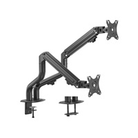 GEMBIRD Držák 2 monitorů na stůl MA-DA2-02, naklápěcí, až do 32” a 8kg, černý