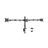 GEMBIRD Držák 3 monitorů na stůl MA-D3-01, naklápěcí, až do 27” a 7kg, černý