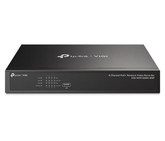 TP-Link VIGI NVR1008H-8P, videorekordér, 8 channels, 8xPoE, 1x100Mb/s LAN, 1xVGA,1xHDMI,2xUSB2.0