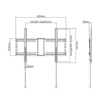 GEMBIRD Držák TV WM-80F-01, 37"-80" (70kg), pevný