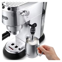 DeLonghi Dedica Style pákový kávovar, 1300 W, Cappuccino systém, stříbrná