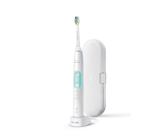 Philips HX6857/28 Sonicare ProtectiveClean 5100, zubní kartáček, 62000 kmitů/min, 3 režimy, časovač, pouzdro, bílá