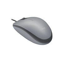 Logitech myš Corded M110 tichá, šedá, EMEA