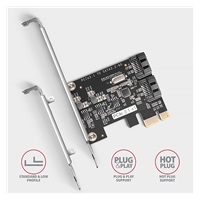 AXAGON PCES-SJ2, PCIe kontroler - 2x wewnetrzny SATA 6G port, JMB582, SP & LP