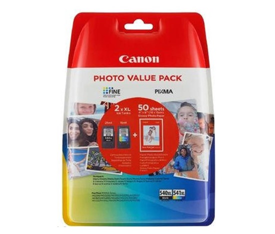 Canon CARTRIDGE PG-540L/CL-541XL PHOTO VALUE pro PIXMA MX375,395,435,455,475,MG2150,3150,4150 (180 str.)
