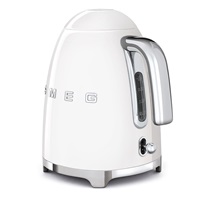 Smeg KLF03WHEU, rychlovarná konvice, 1,7 l, (7 šálků), 2400 W, styl 50. let, bílá