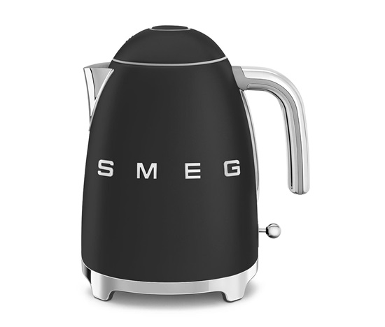 Smeg KLF03BLMEU, rychlovarná konvice, 1,7 l, (7 šálků), 2400 W, styl 50. let, matná černá