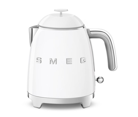 Smeg KLF05WHEU, mini rychlovarná konvice, 0,8 l / 3 šálky, 1400 W, styl 50. let, bílá