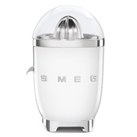 Smeg CJF11WHEU citrusový odšťavňovač, 70 W, manuální tlak, univerzální kužel z nerezové oceli, bílý