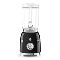 Smeg BLF03BLEU mixér, 800 W, 4 programy, funkce pulse, 18000 RPM, nerezové ostří, Ice crush, 50‘s Style, černý