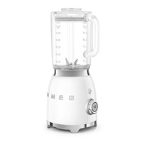 Smeg BLF03WHEU mixér, 800 W, 4 programy, funkce pulse, 18000 RPM, nerezové ostří, Ice crush, 50‘s Style, bílý