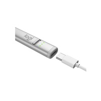 Logitech pero Crayon digitální pero pro iPad, USB-C, EMEA, stříbrná
