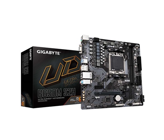 GIGABYTE MB Sc AM5 B650M S2H, AMD B650, 2xDDR5, 1xDP, 1xHDMI, 1xD-Sub, mATX