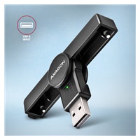 AXAGON CRE-SMPA, USB-A PocketReader czytnik kart identyfikacyjnych